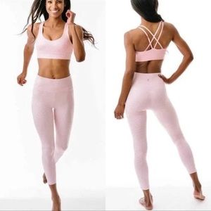 Zyia Pink Leopard Light n Tight Hi Rise Leggings